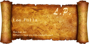 Lee Polla névjegykártya